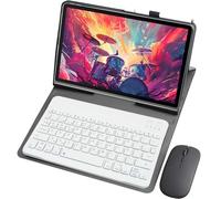 HLTOOP Keyboard Case for Lenovo Tab Plus 11.5 Inch 2024 (TB351FU), PU Leather Case with Magnetically Detachable Wireless Keyboard, Tablet Mouse,White
