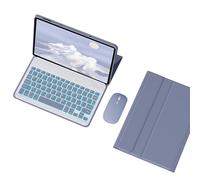 HLTOOP Keyboard Case for Xiaomi Pad 5/5 Pro, Detachable Backlit Wireless Keyboard with Magnetic Protective Cover, Mouse,Purple