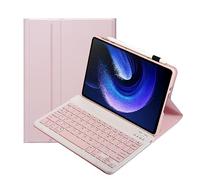 HLTOOP Keyboard Case for Xiaomi Pad 6/6 Pro, Detachable Bluetooth Keyboard with Auto Sleep/Wake Function,Pink,Regular