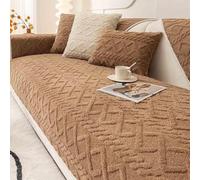 HLTQL Funny Fuzzy Sofa Cover for Corner Sofas，sofa Cushion Covers Velvet，sofa Slipcovers 3 Seater 4 Seater 2 Seater 1 Seater Recliner，couch Cover for Dogs,#4Coffeecolor-90x160cm