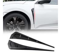 HLTTXS 2Pcs Car Fender Side Vents for Porsche Cayenne Macan Panamera, Spoiler Body Decoration Cover, Fender Decorative Sticker, Air Flow Intake Hole Grille,A/Black