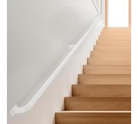 HLTYGWX White Banister 1m3.6m Indoor Outdoor Wall Mount Railing Foot RaSupport for Way 9ft/270cm Direct to Well Safety