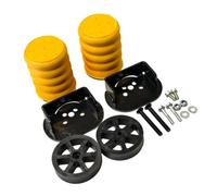 HLUCHY SSR-114-54 Rear Suspension Air Helper Spring Kit Replacement for Ford F-250 F-350 Super Duty 1999-2016 | Rear Leaf Spring Suspension Kit | Springs Helper Bump Stops, Yellow
