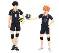 HLUONGTN 2Pcs Haikyu Anime Figures Hinata Shoyo Figurpositactstatic Imastatue Tobio Kageyama Figure Passing Positfigure PVC Model/2 Sets/18Cm