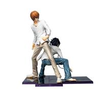 HLUONGTN Death Note Anime Figures Characters Light Yagami and L Character Models Battle Statues Pvcniture Desktop Decoration