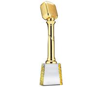 HLUONGTN Trophies Metal Microphone Trophy Singing and Speech Talent Competittrophy/D/8X30Cm