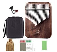 Hluru Kalimba 21 Key | Class A Black Walnut Curly Figure Keyboard Thumb Piano | Chamfer Calimba Musical Instruments Christmas Present