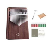 Hluru Kalimba Thumb Piano For Adults & Kids,Performing-grade tone with kalimba sheet music (17-keys walnut wood)