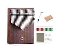 Hluru Kalimba Thumb Piano For Adults & Kids,Performing-grade tone with kalimba sheet music (21-keys walnut wood)