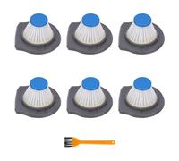 HLVCF10 Vacuum Filter Replacement Compatible with BLACK+DECKER Hand Vacuum Cleaner, Washable Filter Part for AdvancedClean And Reviva Series (6 Pack）