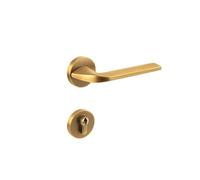 HLVDLSNI Brass Indoor Silent Door Lock Light Luxury Brass Bedroom Door Lock Suction Wooden Door Split Door Handle Lock(YaGrey)