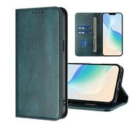 HLVEXH for iPhone 16 Pro Max Case Leather Wallet Cover, Book Flip Folio with Kickstand, RFID Blocking, Magnetic Closure, Cover for iPhone 16 Pro Max with Card Holder (Green)