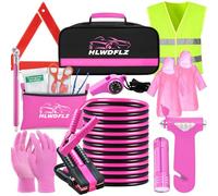 HLWDFLZ Car Roadside Emergency Kit - 17pcs Winter Traveler Safety Road Side Assistance Kits, Car Kit Essentials for Men, Women, Teen