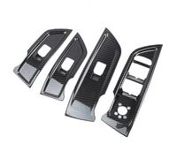 HLWXMDZ Car Interior Door Window Lift Control Button Handle Panel Cover Trim for Q5 FY 2018 2019 2020 2021 2022 (3 Carbon Fiber Look)