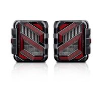 HLWXMDZ Car Rear Light Assemblies For Jeep For Wrangler JL JLU 2018+ Daytime Running Light Car Rear Brake Lamp Turn Signal Reverse Light LED Tail Lights Car Taillights(Clear)