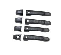 HLWXMDZ for Chrysler 300 300C 2011 2013 2015 2017 Car ABS Chrome Piano Black Carbon Trim Paste Style Door Handle Cover Car Exterior Door Handles(7)