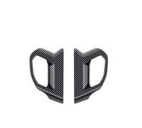 HLWXMDZ Interior Mouldings for Mitsubishi for Outlander 2022 2023 2024 ABS Black Carbonfiber Car Gear Head Knob Handball Button Lower Box Cover(ABS carbonfiber B)