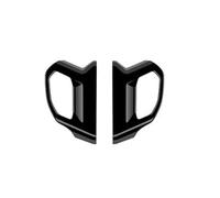 HLWXMDZ Interior Mouldings for Mitsubishi for Outlander 2022 2023 2024 ABS Black Carbonfiber Car Gear Head Knob Handball Button Lower Box Cover(ABS Black B)