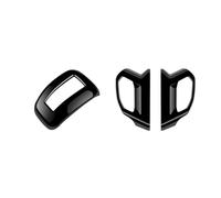 HLWXMDZ Interior Mouldings for Mitsubishi for Outlander 2022 2023 2024 ABS Black Carbonfiber Car Gear Head Knob Handball Button Lower Box Cover(ABS Black AB)