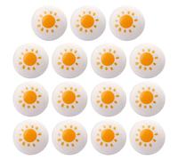 HLXDECO 15 Pack Decorative Boho Rainbow Cabinet Knobs Drawer Pull, Smooth Ceramic Round Sun Moon Star Cloud Pattern Handles, Furniture Hardware Knob for Kids Nursery Dresser Wardrobe