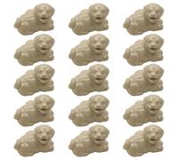 HLXDECO 15 PCS Cute Colorful Cabinet Pulls for Nursery, Dresser, Closet, Solid Ceramics Drawer Knobs Cupboard Handles Single Hole Puppy Knob for Kids Furniture Kitchen Handles