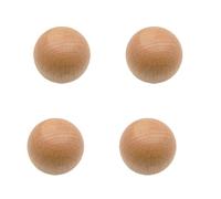 HLXDECO 4 Pcs Classical Round Wood Drawer Knobs,Nature Walnut Wooden Hardware Pulls for Kitchen Cabinets Furniture Dresser Wardrobe Cupboard,Closet Drawer Handle, Japanese Style-30mm