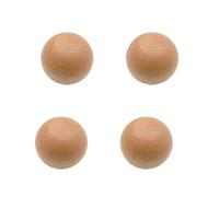 HLXDECO 4 Pcs Classical Round Wood Drawer Knobs,Nature Walnut Wooden Hardware Pulls for Kitchen Cabinets Furniture Dresser Wardrobe Cupboard,Closet Drawer Handle, Japanese Style-25mm