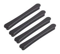HLXDECO 4Pcs Wooden Drawer Handles Cupboard Cabinet Pulls (Black, 192mm Hole Spacing) Wood Hardware Handle Closet Door Pull for Furniture Dresser Wardrobes Knobs