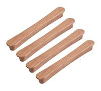 HLXDECO 4PCS Wooden Pulls Cabinets Handles Walnut Wood Handle, 192mm Hole Centers Kitchen Furniture Fitting Dresser Door Knobs Wardrobe Cupboard Drawer Pull