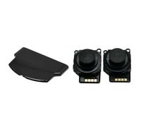 Hlxnyami 1 Pcs Black Battery Cover for PSP 2000 3000 & 2Pcs Joystick Button Control Thumb 3D Analog Stick