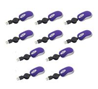 Hlxnyami 10X Mini USB Wired Mouse Retractable Tiny Small Mouse 1600 DPI Optical Compact Travel Mice