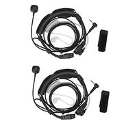 Hlxnyami 2 Pcs 2.5mm Throat Microphone Earpiece Headset Mic PTT for Walkie Talkie Radio TLKR T5 T80 T60 T6 T8 Talkabout