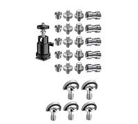 Hlxnyami 21Pcs Hot Shoe Adapter Mount Camera Ball Set & 5Pcs 1/4 Inch Plate Mounting Screw D-Ring Screw Adapter