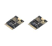 Hlxnyami 2X 2230 NVMe M.2 Male to Oculink SFF-8612 SFF-8611 PCI-E4.0 67 Pin Female Vertical Host Adapter for NVME U.2 SSD EGPU