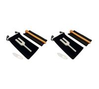 Hlxnyami 2X 4096 Hz Tuning Fork, Crystal Tuning Fork for Healing, Medical-Grade with Wood Hammer and Soft Storage Bag