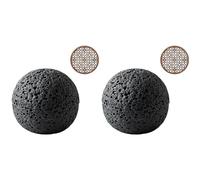 Hlxnyami 2X Bowl,Molecular Cuisine Creativity Imitate the Round Smoke Cup Black Tableware on the Ball Plate