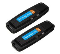 Hlxnyami 2X Mini U-Disk Digital Audio Recorder USB 3.0 Flash Drives Maximum Support 32GB Memory Card Black