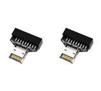 Hlxnyami 2X USB3.2 Type-E 20Pin to USB 19P Chassis Front USB Type A Type C Extension Adapter for Desktop Motherboard