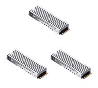 Hlxnyami 3X M.2 2280 NVMe Heatsink M.2 SSD Heatsink Cooling Pad Aluminum Dissipation with Thermal Pad for M2 2280 Ssd Silver