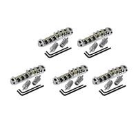 Hlxnyami 5X Chrome Metal Plated Roller Saddle Tune-O- Bridge for Style Electric Guitar Replacement