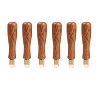 Hlxnyami 6X Wood File Handle Wooden Handles with Brass Collet Chuck for Small Files Accessories DIY