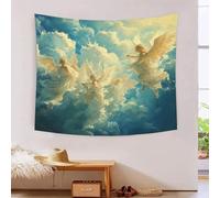 HLXZMCVBT 3D Angels Print Wall Blanket Home Decoration Bedding Poster Wall Art Tapestry Tapestry Wall Hanging Soft Polyester for Bedroom Living Room Dorm Home Decorations 130cmx150cm