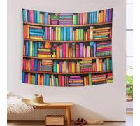 HLXZMCVBT 3D Bookshelf Print Wall Blanket Home Decoration Bedding Poster Wall Art Tapestry Wall Hanging Tapestry Soft Polyester for Bedroom Living Room Dorm Home Decorations 70cmx100cm