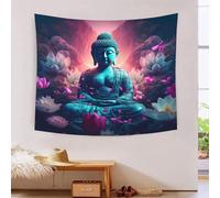 HLXZMCVBT 3D Buddha Statue Printed Wall Blanket Home Decoration Bedding Poster Wall Art Tapestry Tapestry Wall Hanging Soft Polyester for Living Room Bedroom Dorm Deco 100cmx150cm