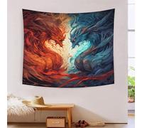 HLXZMCVBT 3D Dragon Print Wall Blanket Home Decoration Bedding Poster Wall Art Tapestry Tapestries Wall Hanging Soft Polyester for Bedroom,Decorations Beach Blanket College Dorm 150cmx200cm