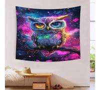 HLXZMCVBT 3D Owl Print Wall Blanket Home Decoration Bedding Poster Wall Art Tapestry Wall Hanging Tapestries Soft Polyester for Unisex Children Bedroom/Living Room/Dorm/Curtain 130cmx150cm