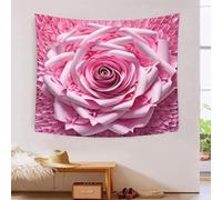 HLXZMCVBT 3D Pink Rose Print Wall Blanket Home Decoration Bedding Poster Wall Art Tapestry Wall Hanging Tapestry Soft Polyester for Bedroom Living Room Dorm Home Decorations 130cmx150cm