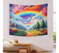 HLXZMCVBT 3D Rainbow Print Wall Blanket Home Decoration Bedding Poster Wall Art Tapestry Tapestry Wall Hanging Soft Polyester for Living Room Bedroom Dorm Deco 70cmx100cm