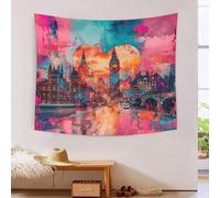 HLXZMCVBT 3D The Big Ben in London Print Wall Blanket Home Decoration Bedding Poster Wall Art Tapestry Tapestry Wall Hanging Soft Polyester for Bedroom Living Room Dorm Home Decorations 150cmx200cm