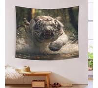 HLXZMCVBT 3D Tiger Printed Wall Blanket Home Decoration Bedding Poster Wall Art Tapestry Wall Hanging Tapestry Soft Polyester for Bedroom Living Room Dorm Home Decorations 130cmx150cm